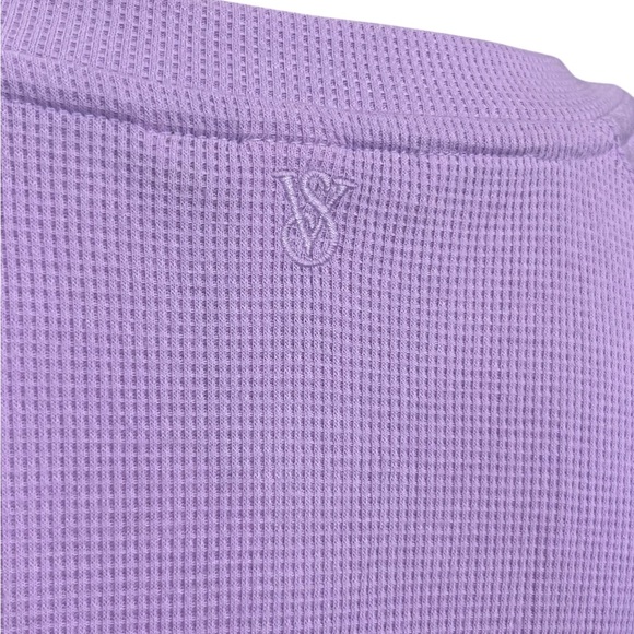 Victoria’s Secret Waffle Knit Pajama Top Purple Size Medium NWT - Picture 6 of 8